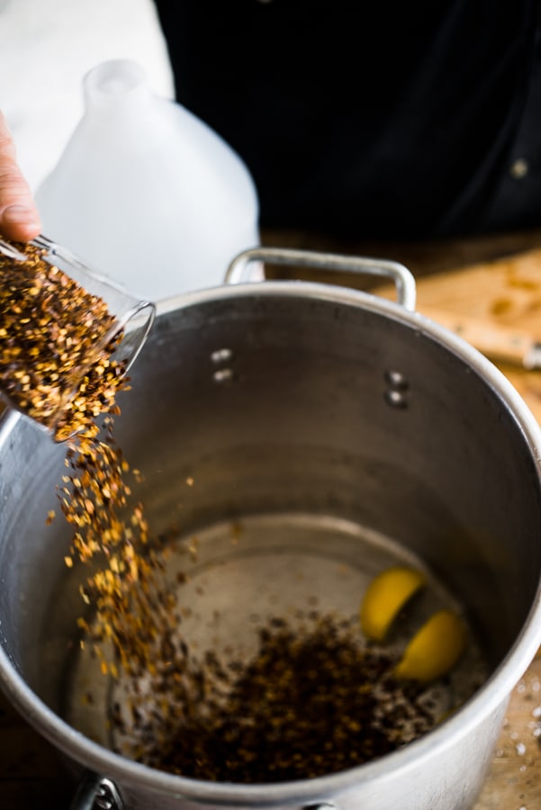 Mop - adding red pepper flakes