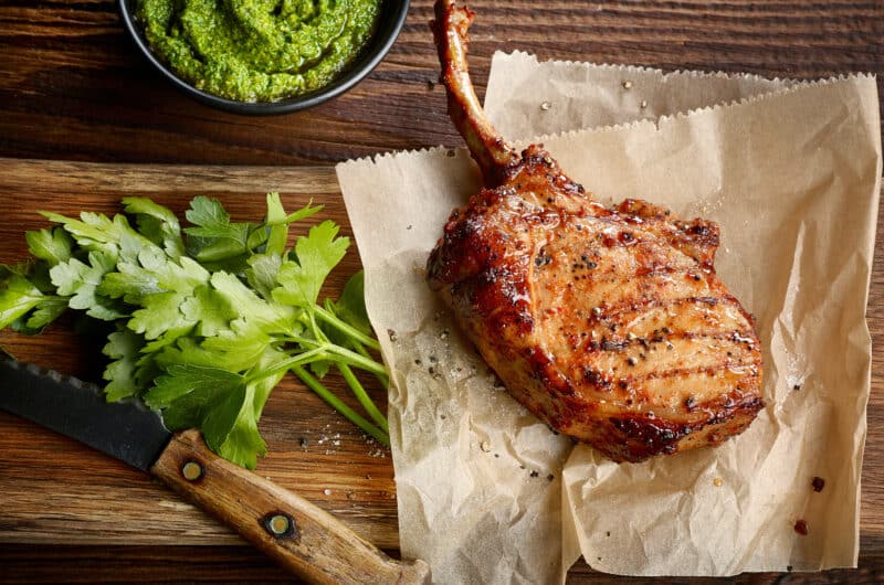 Apple & Sausage-Stuffed Pork Chops