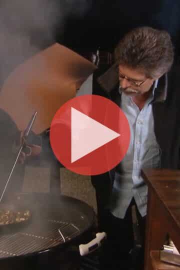 Steven Raichlen grilling oysters and pork in The Best Kept Secrets of European Grilling