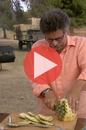 Steven Raichlen grilling shrimp and lamb in Fired Up, Down Under