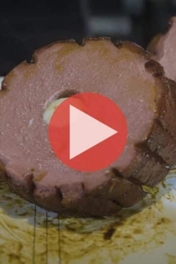 Myron Mixon preparing smoked bologna stuffed with pepper jack cheese on BBQ Pitmaster