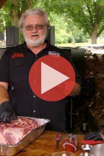 Myron Mixon preparing pork shoulder, chops, and pulled pork tacos on BBQ Rules