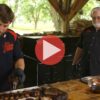 Myron and Michael Mixon preparing brisket, ribs, and T-bones on BBQ Rules for Beef Day