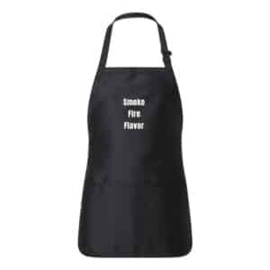BBQ Warrior Smoke Fire Flavor Apron front design