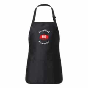 BBQ Warrior Certified Pitmaster Apron with circular logo design